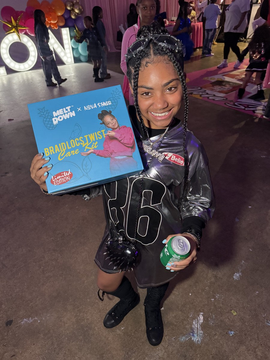 Lani Love The Swag Princess holding the Nova Starr x Meltdown kit