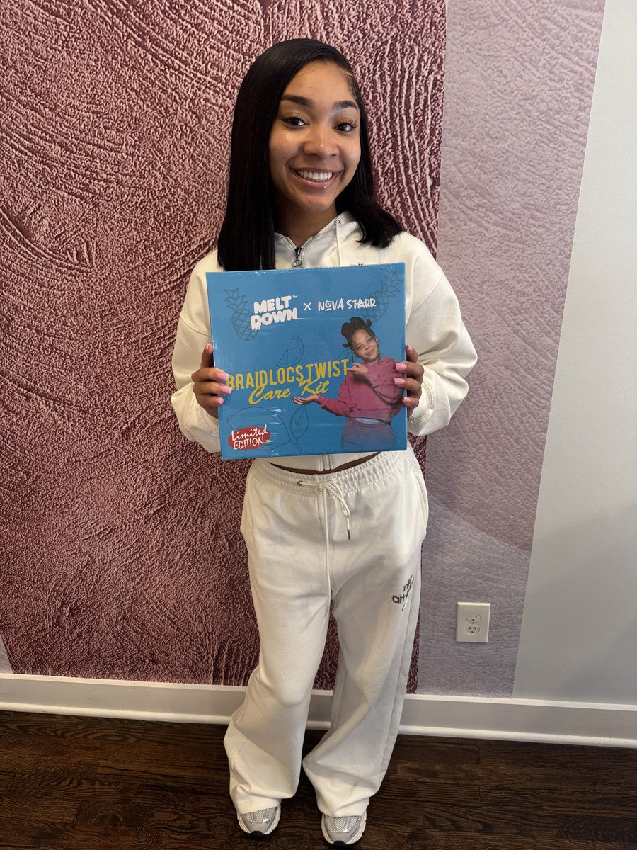 Nicole holding the Nova Starr x Meltdown kit